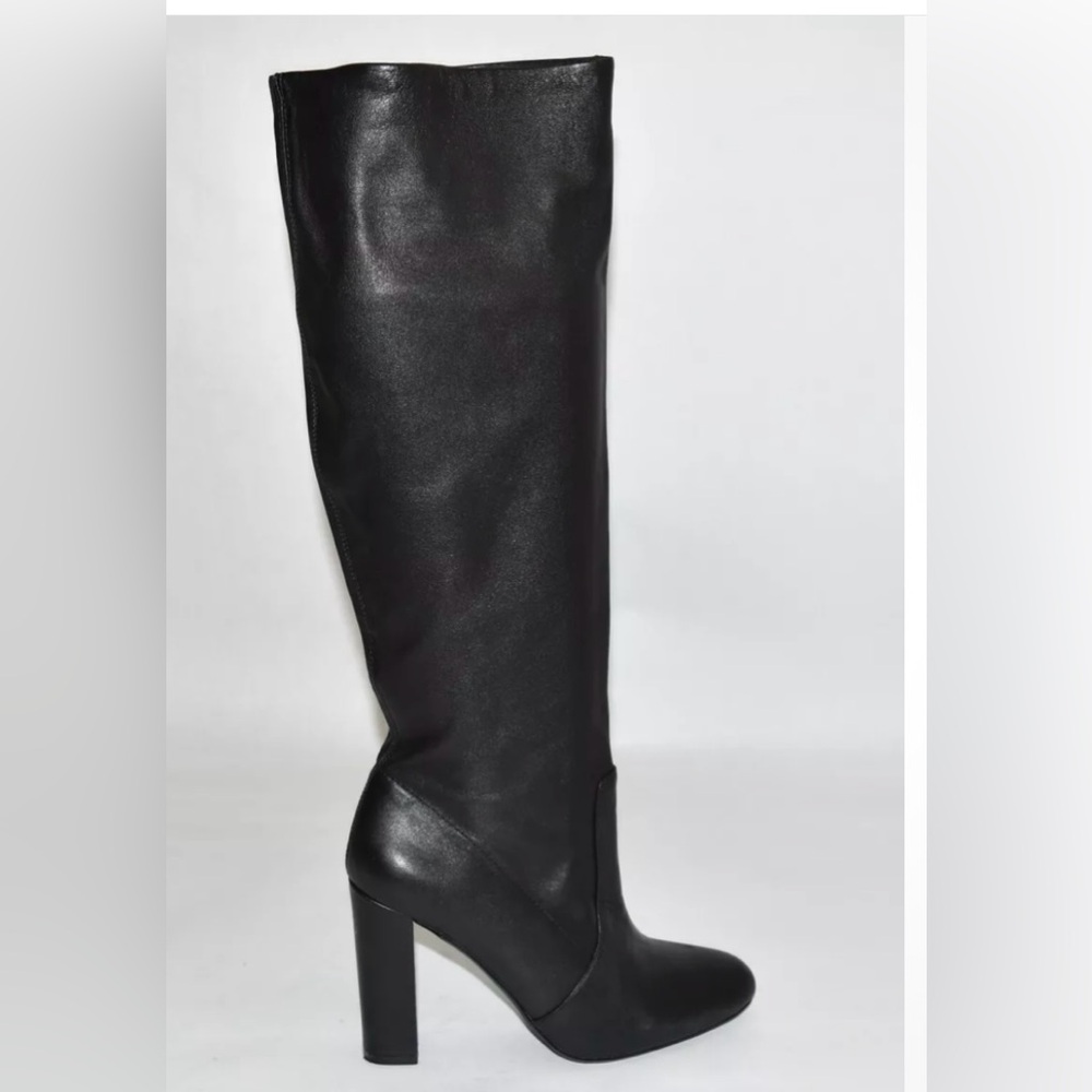 Steve Madden black real Leather upper Black high boots. Size 6 NWOT’S - Picture 2 of 14